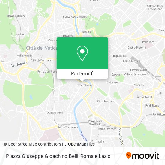 Mappa Piazza Giuseppe Gioachino Belli