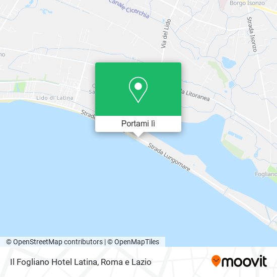 Mappa Il Fogliano Hotel Latina