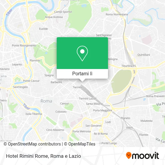 Mappa Hotel Rimini Rome