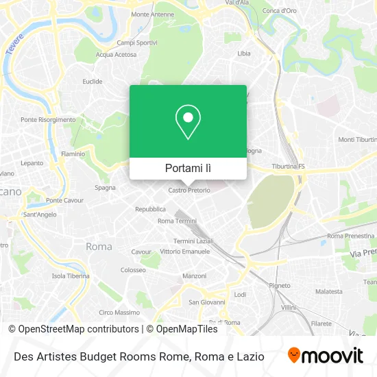 Mappa Des Artistes Budget Rooms Rome
