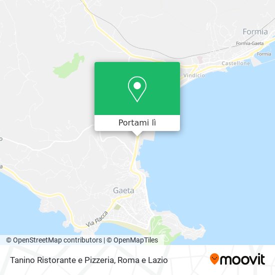 Mappa Tanino Ristorante e Pizzeria