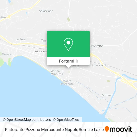 Mappa Ristorante Pizzeria Mercadante Napoli