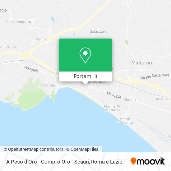 Mappa A Peso d'Oro - Compro Oro - Scauri