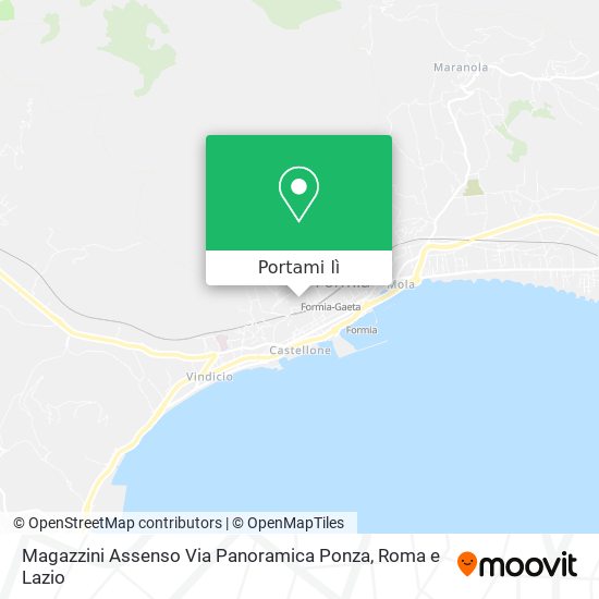 Mappa Magazzini Assenso Via Panoramica Ponza