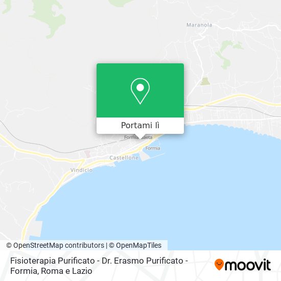 Mappa Fisioterapia Purificato - Dr. Erasmo Purificato - Formia