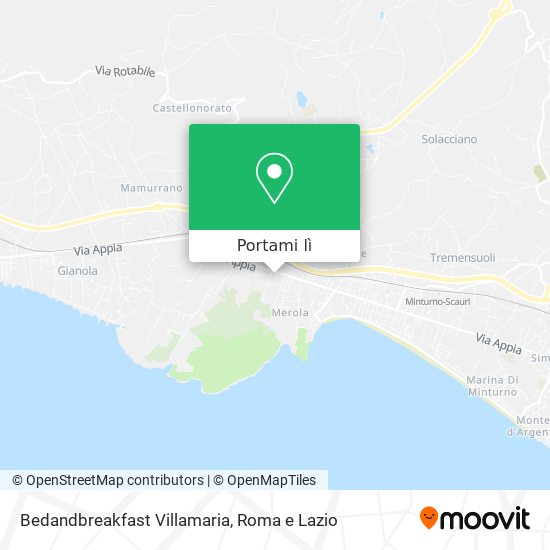 Mappa Bedandbreakfast Villamaria