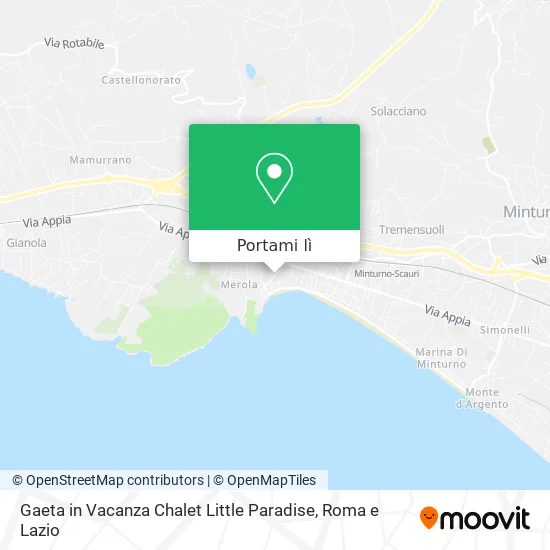 Mappa Gaeta in Vacanza Chalet Little Paradise