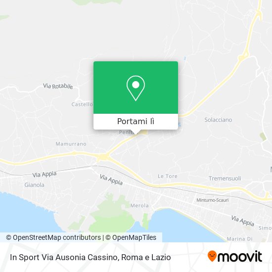 Mappa In Sport Via Ausonia Cassino