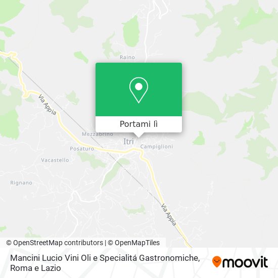 Mappa Mancini Lucio Vini Oli e Specialitá Gastronomiche