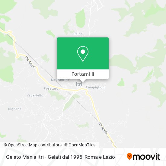 Mappa Gelato Mania Itri - Gelati dal 1995
