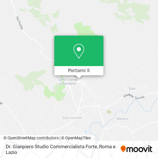 Mappa Dr. Gianpiero Studio Commercialista Forte