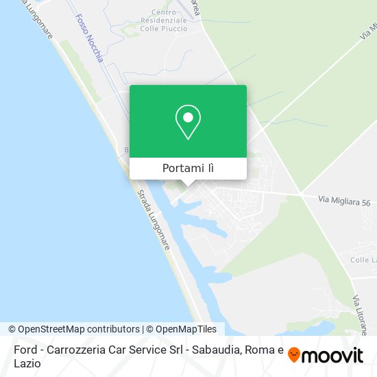 Mappa Ford - Carrozzeria Car Service Srl - Sabaudia