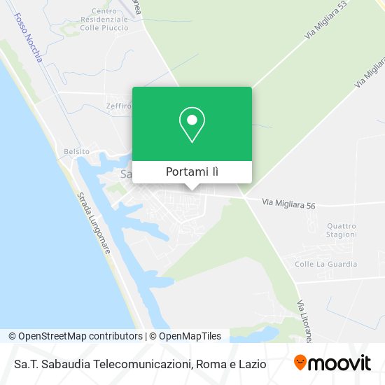 Mappa Sa.T. Sabaudia Telecomunicazioni