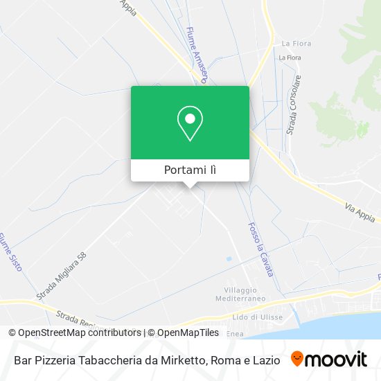 Mappa Bar Pizzeria Tabaccheria da Mirketto