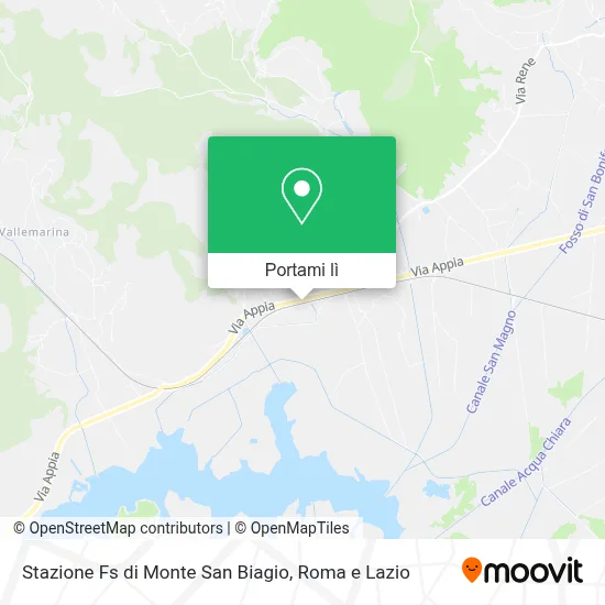 Mappa Stazione Fs di Monte San Biagio