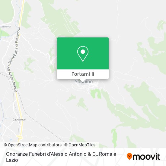 Mappa Onoranze Funebri d'Alessio Antonio & C.