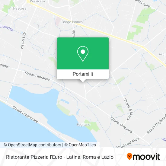 Mappa Ristorante Pizzeria l'Euro - Latina