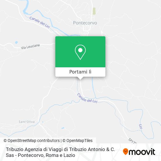 Mappa Tribuzio Agenzia di Viaggi di Tribuzio Antonio & C. Sas - Pontecorvo