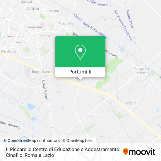 Mappa Il Piccarello Centro di Educazione e Addestramento Cinofilo