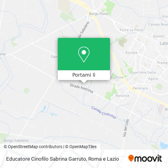 Mappa Educatore Cinofilo Sabrina Garruto