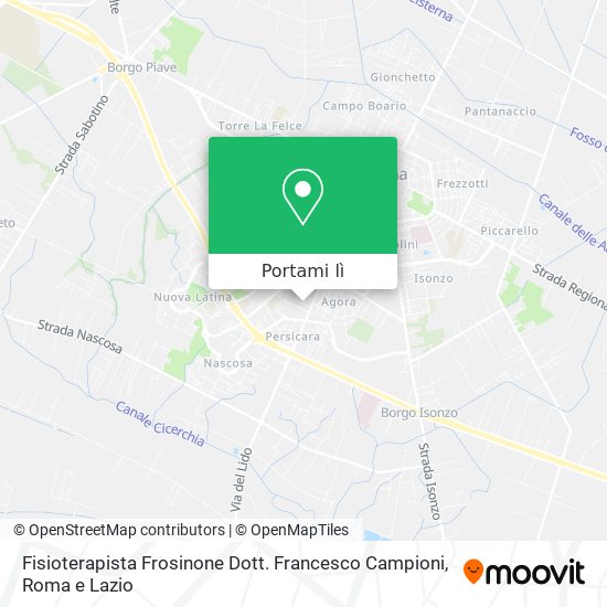 Mappa Fisioterapista Frosinone Dott. Francesco Campioni