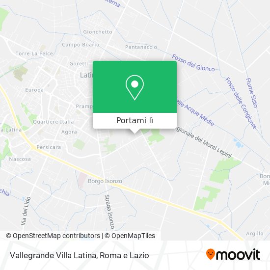 Mappa Vallegrande Villa Latina