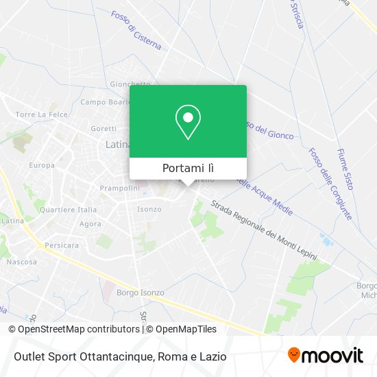 Mappa Outlet Sport Ottantacinque