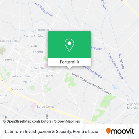 Mappa Latinform Investigazioni & Security