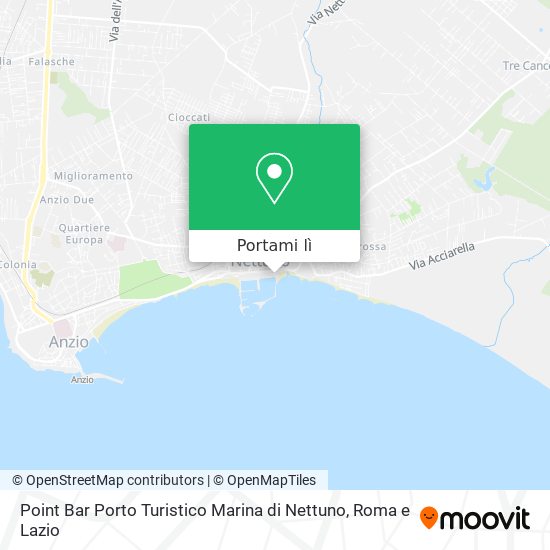 Mappa Point Bar Porto Turistico Marina di Nettuno