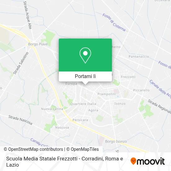 Mappa Scuola Media Statale Frezzotti - Corradini