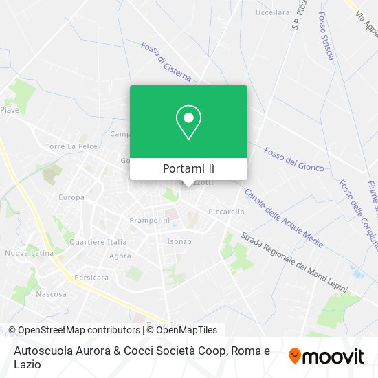 Mappa Autoscuola Aurora & Cocci Società Coop