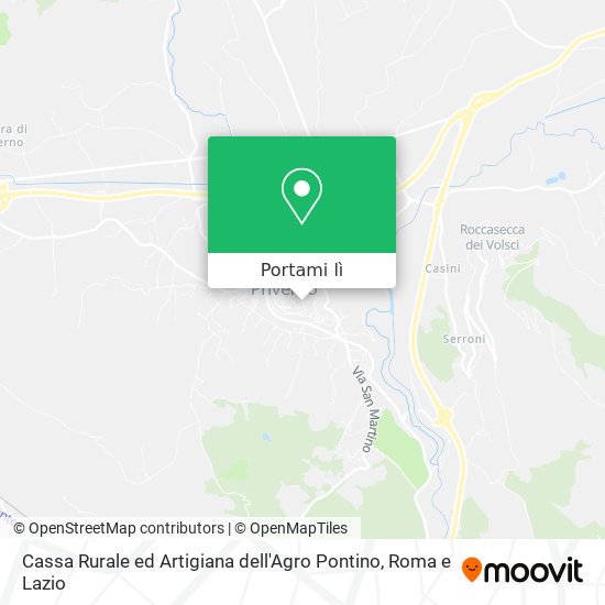Mappa Cassa Rurale ed Artigiana dell'Agro Pontino
