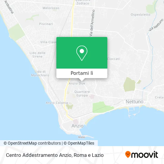 Mappa Centro Addestramento Anzio