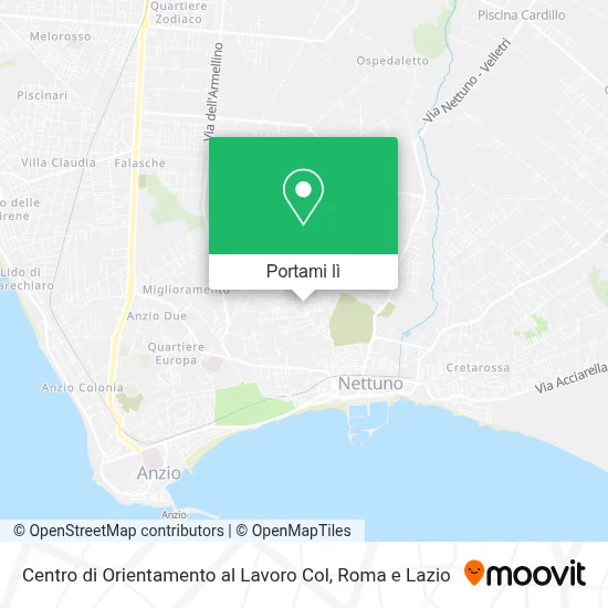 Mappa Centro di Orientamento al Lavoro Col