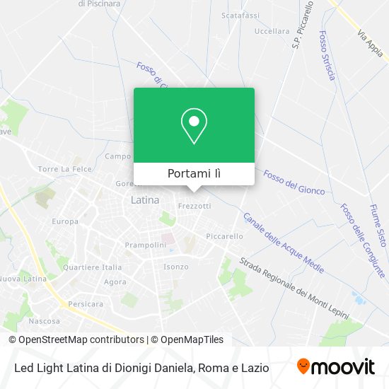 Mappa Led Light Latina di Dionigi Daniela