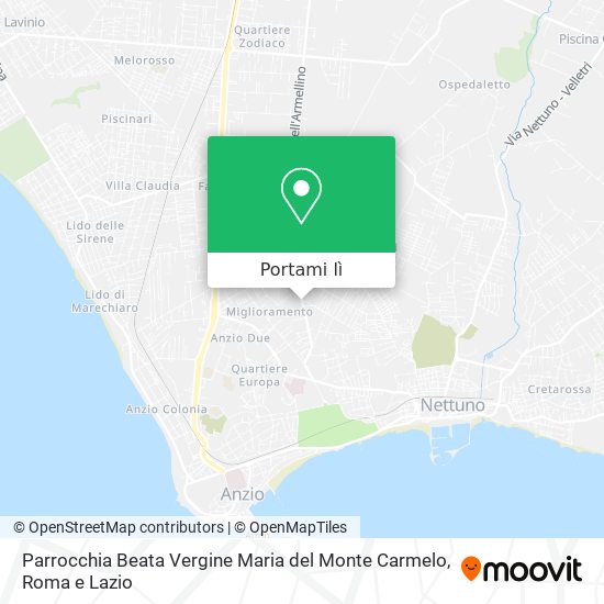 Mappa Parrocchia Beata Vergine Maria del Monte Carmelo