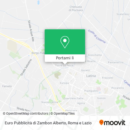 Mappa Euro Pubblicità di Zambon Alberto