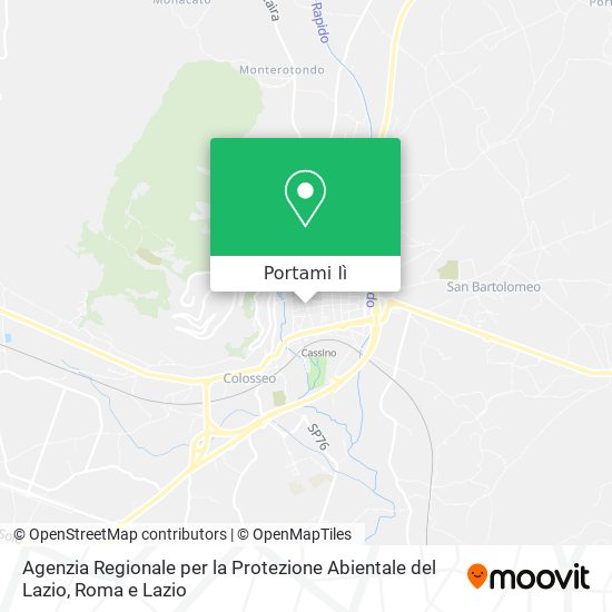 Mappa Agenzia Regionale per la Protezione Abientale del Lazio