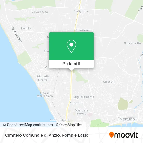Mappa Cimitero Comunale di Anzio