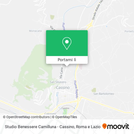 Mappa Studio Benessere Camilluna - Cassino