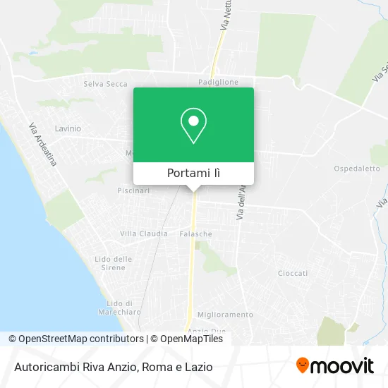 Mappa Autoricambi Riva Anzio