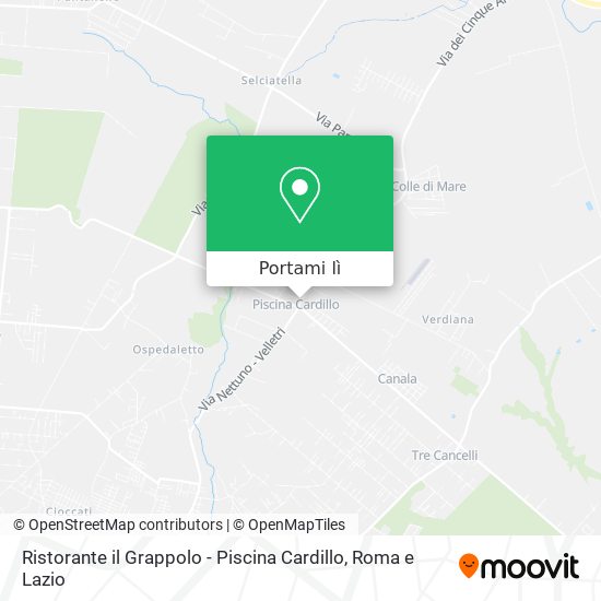 Mappa Ristorante il Grappolo - Piscina Cardillo