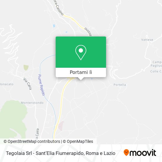 Mappa Tegolaia Srl - Sant'Elia Fiumerapido
