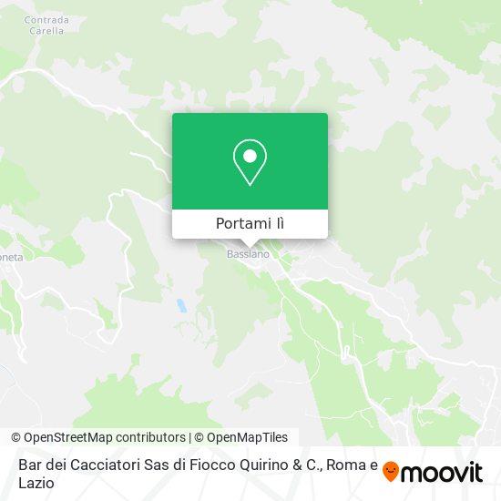 Mappa Bar dei Cacciatori Sas di Fiocco Quirino & C.