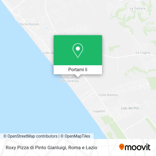 Mappa Roxy Pizza di Pinto Gianluigi