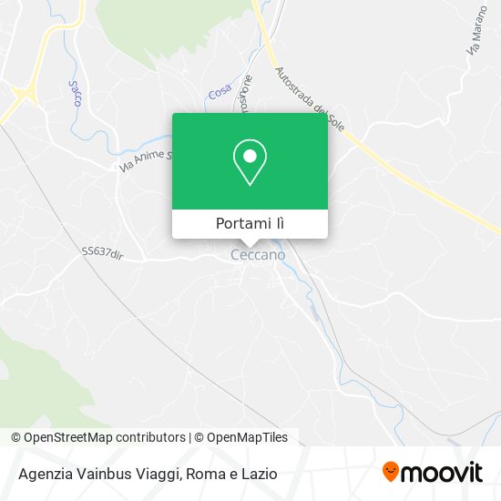 Mappa Agenzia Vainbus Viaggi