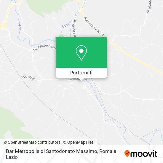 Mappa Bar Metropolis di Santodonato Massimo