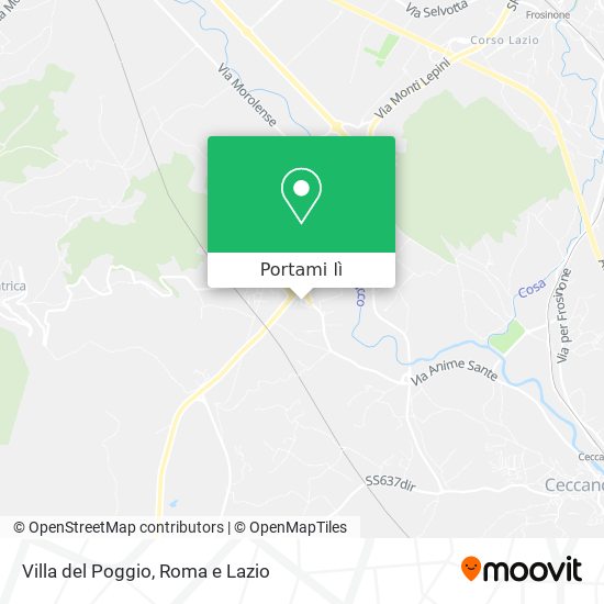 Mappa Villa del Poggio