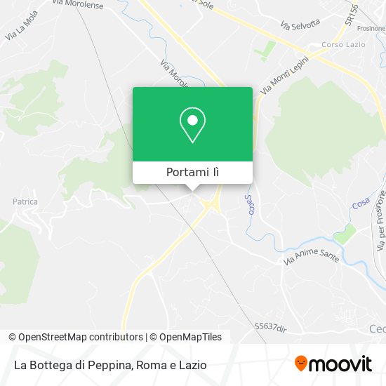 Mappa La Bottega di Peppina