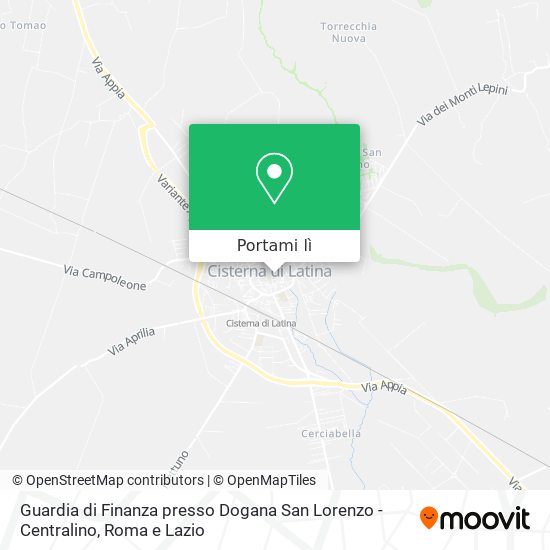 Mappa Guardia di Finanza presso Dogana San Lorenzo - Centralino